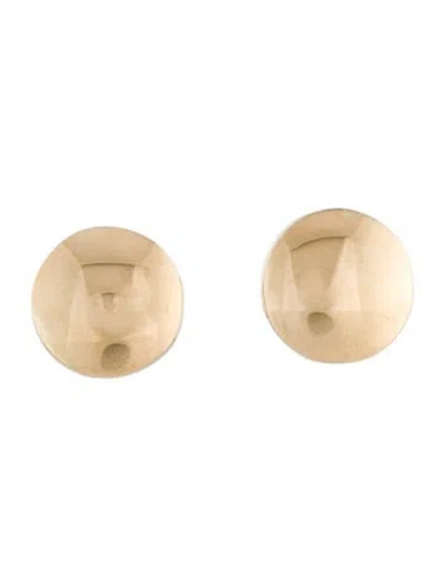 Pre-owned Earrings 14k Round Disc Stud  In Multi