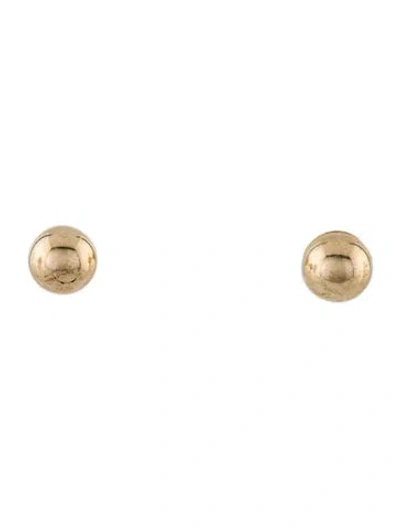 Pre-owned Earrings 14k Round Stud  In Multi