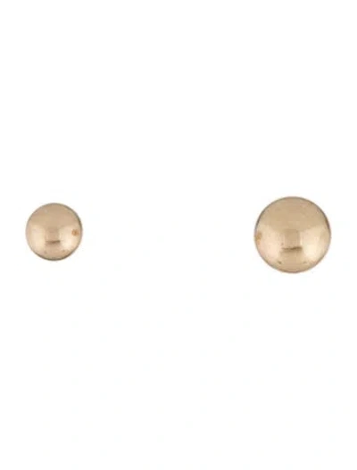 Pre-owned Earrings 14k Round Stud  In Multi
