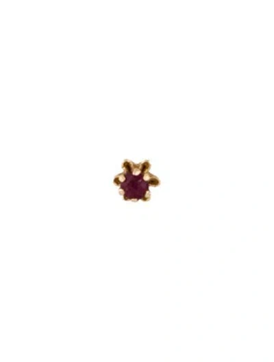 Pre-owned Earrings 14k Ruby Stud  In Multi