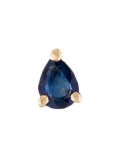 Pre-owned Earrings 14k Sapphire Single Stud Earring In Blue