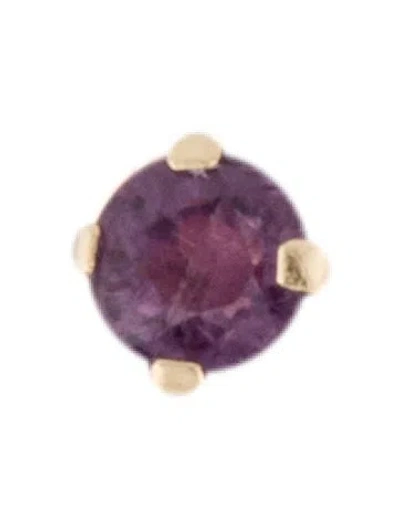 Pre-owned Earrings 14k Sapphire Single Stud  In Multi