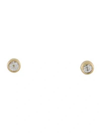 Pre-owned Earrings 14k Sapphire Stud Earriings In Multi