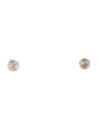 Pre-owned Earrings 14k Sapphire Stud  In Multi