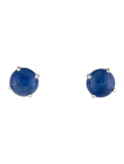 Pre-owned Earrings 14k Sapphire Stud  In Multi