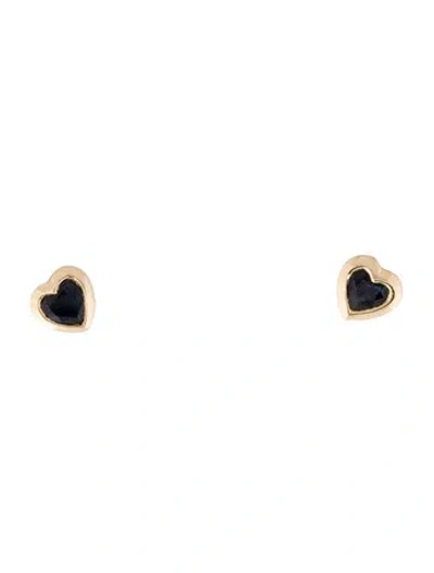 Pre-owned Earrings 14k Sapphire Studs In Multi