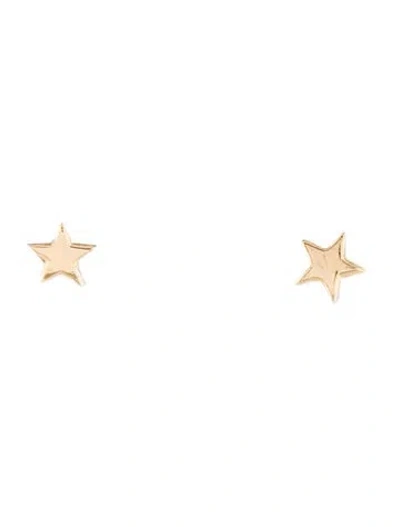 Pre-owned Earrings 14k Small Star Stud  In Multi