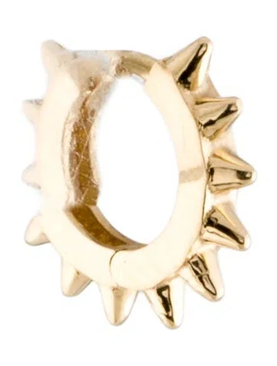 Pre-owned Earrings 14k Spiked Single Huggie Earring In Multi