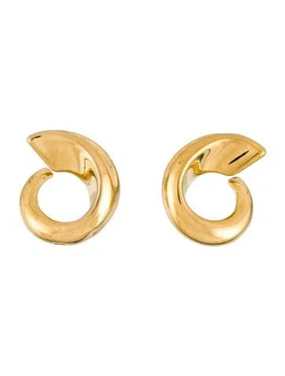 Pre-owned Earrings 14k Spiral Stud  In Multi