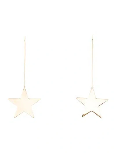 Pre-owned Earrings 14k Star Drop  In Multi