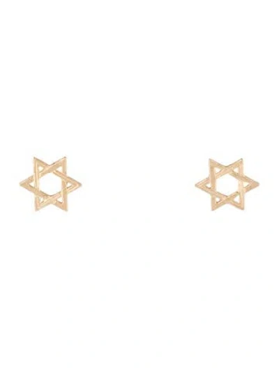 Pre-owned Earrings 14k Star Of David Stud  In Multi