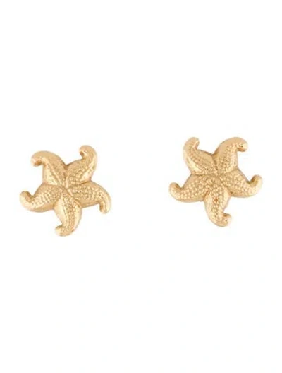 Pre-owned Earrings 14k Starfish Clip-on  In Multi