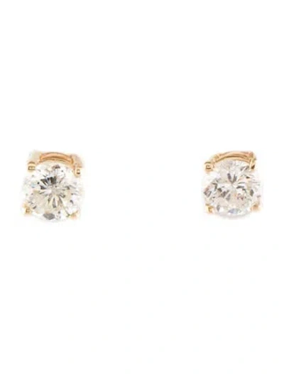 Pre-owned Earrings 14k Stud  In Multi