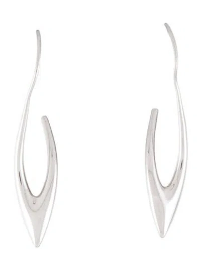 Pre-owned Earrings 14k Swirl Drop  In Multi