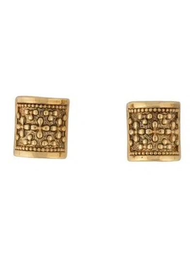 Pre-owned Earrings 14k Textured Earclip  In Multi