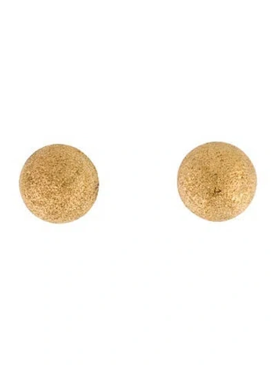 Pre-owned Earrings 14k Textured Stud  In Multi