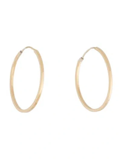 Pre-owned Earrings 14k Thin Hoop . In Multi