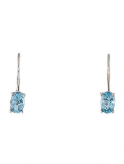 Pre-owned Earrings 14k Topaz Drop  In Multi