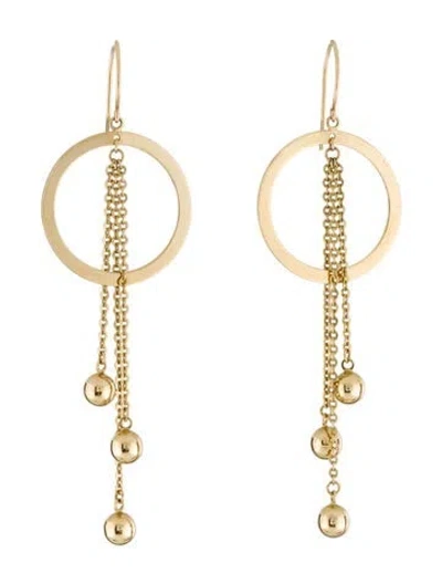 Pre-owned Earrings 14k Triple Ball Drop  In Multi