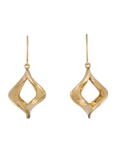 Pre-owned Earrings 14k Twist Drop  In Multi