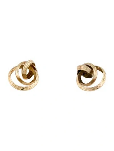 Pre-owned Earrings 14k Twist Link Studs In Multi