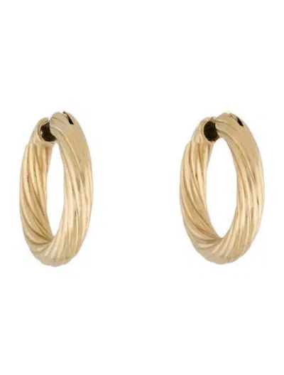 Pre-owned Earrings 14k Twisted Hoops In Multi