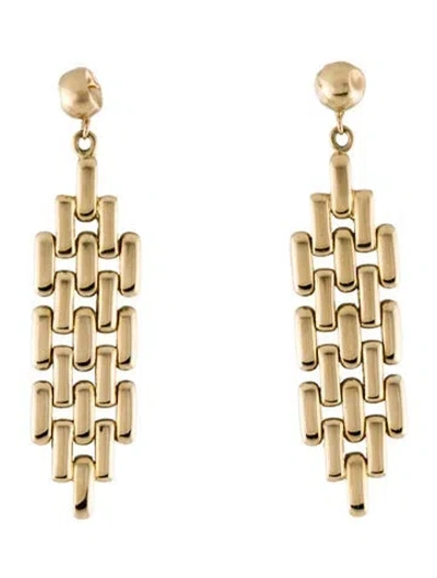Pre-owned Earrings 14k Watch Link Drop  In Multi