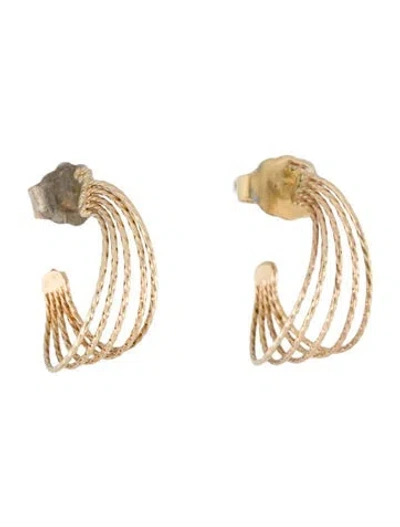 Pre-owned Earrings 14k Wire Huggie  In Multi