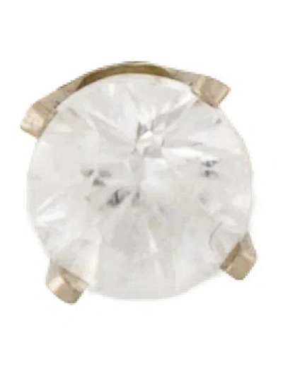 Pre-owned Earrings 14k Zircon Solitaire Single Stud Earring In Multi