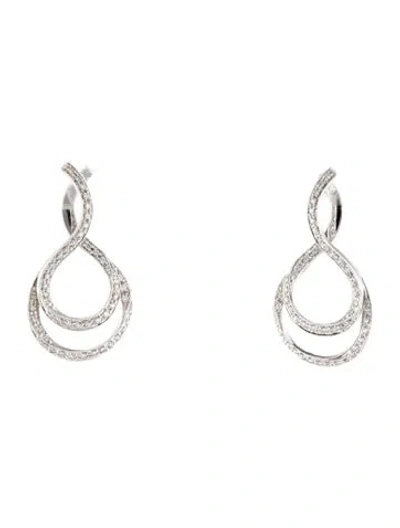 Pre-owned Earrings 18k 1.00ctw Diamond Drop  In Multi