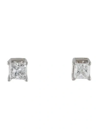 Pre-owned Earrings 18k 1.00ctw Diamond Stud  In Multi