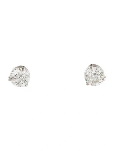 Pre-owned Earrings 18k 1.00ctw Diamond Stud  In Multi