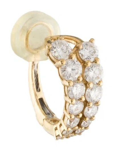 Pre-owned Earrings 18k 1.05ctw Diamond Single Clip On Earring In Multi