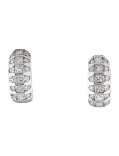 Pre-owned Earrings 18k 1.08ctw Diamond Earclip  In Multi