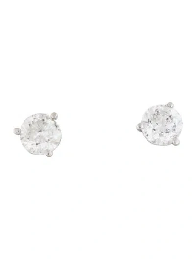 Pre-owned Earrings 18k 1.08ctw Diamond Stud  In Multi