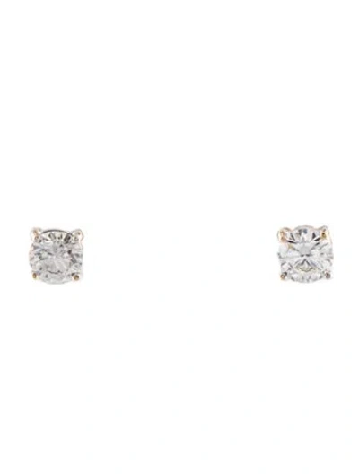 Pre-owned Earrings 18k 1.10ctw Lab-grown Diamond Stud  In Multi