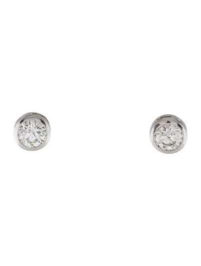 Pre-owned Earrings 18k 1.12ctw Diamond Stud  In Multi