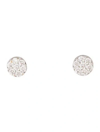 Pre-owned Earrings 18k 1.20ctw Diamond Stud  In Multi