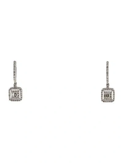 Pre-owned Earrings 18k 1.25ctw Diamond Drop  In Multi