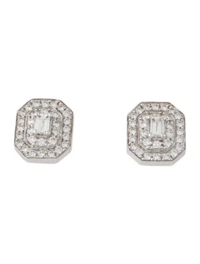 Pre-owned Earrings 18k 1.73ctw Diamond Stud  In Multi