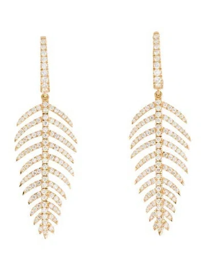 Pre-owned Earrings 18k 1.75ctw Diamond Chandelier  In Multi