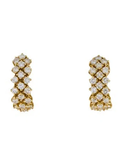 Pre-owned Earrings 18k 1.76ctw Diamond Ear-clip  In Multi