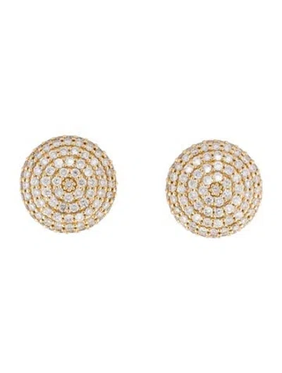 Pre-owned Earrings 18k 1.84ctw Diamond Stud  In Multi