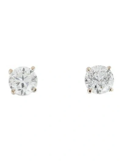 Pre-owned Earrings 18k 1.85ctw Diamond Stud  In Multi
