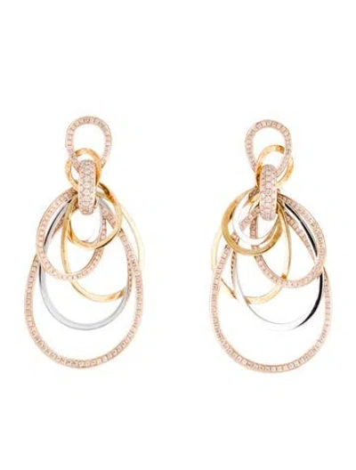 Pre-owned Earrings 18k 1.88ctw Diamond Drop  In Multi
