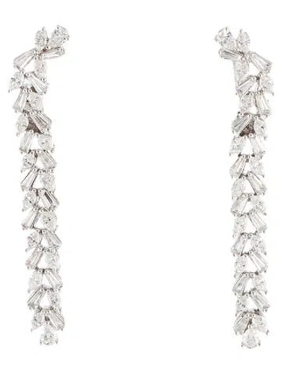 Pre-owned Earrings 18k 1.95ctw Diamond Drop  In Multi