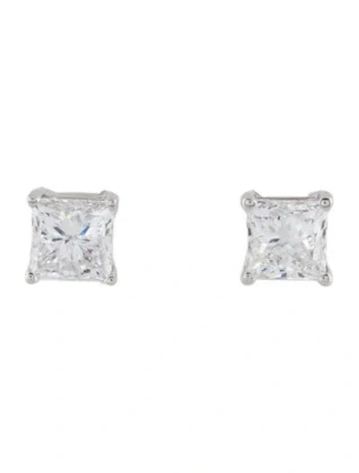 Pre-owned Earrings 18k 1.96ctw Lab-created Diamond Stud  W/ Tags In Multi