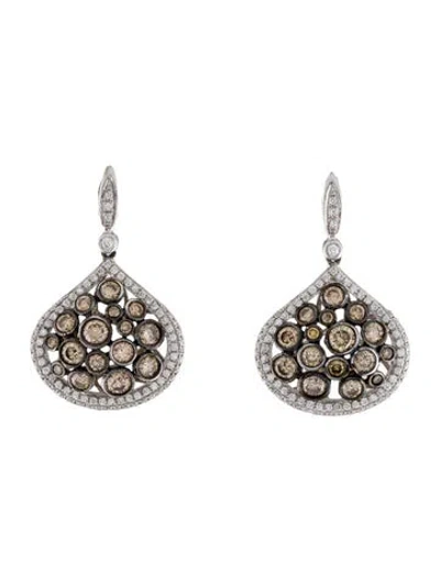 Pre-owned Earrings 18k 1.99ctw Diamond Drop  In Multi