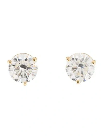 Pre-owned Earrings 18k 2.00ctw Lab-grown Diamond Studs In Multi