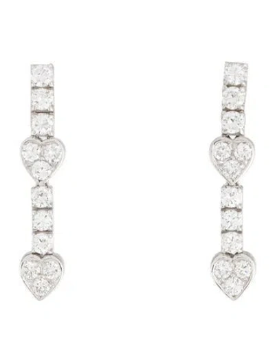 Pre-owned Earrings 18k 2.06ctw Diamond Drop  In Multi